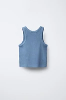 T-SHIRT RIB EFFET DÉLAVÉ