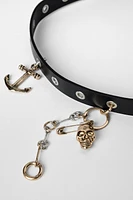 CEINTURE EN CUIR À CLOUS ET  CHARMS KATE MOSS X ZARA