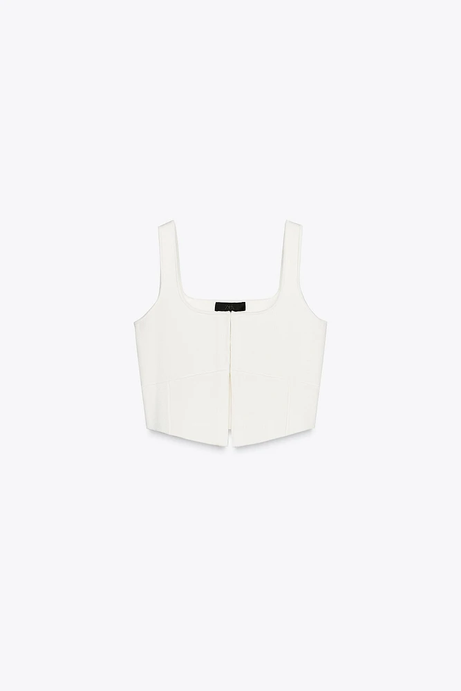 BASIC KNIT CROP TOP
