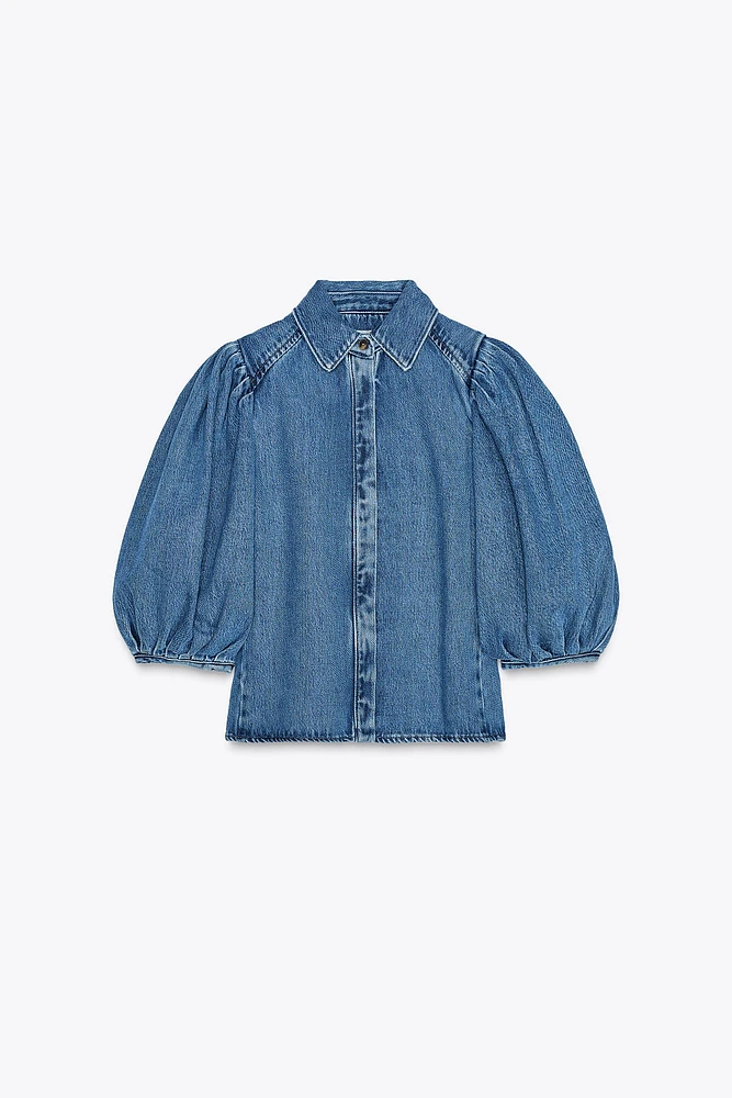 ZW COLLECTION DENIM BLOUSE