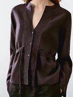 Flowing shirt with cord details