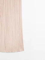 Flowing pleated midi skirt