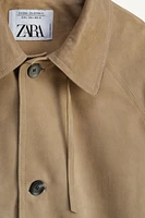 LIMITED EDITION SUEDE LEATHER TRENCH COAT