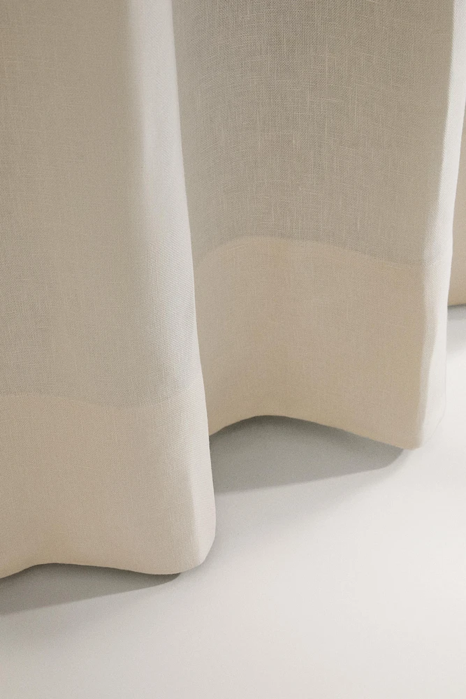WUITE LINEN BLACKOUT CURTAIN