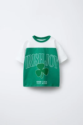 PRINTED COLORBLOCK T-SHIRT