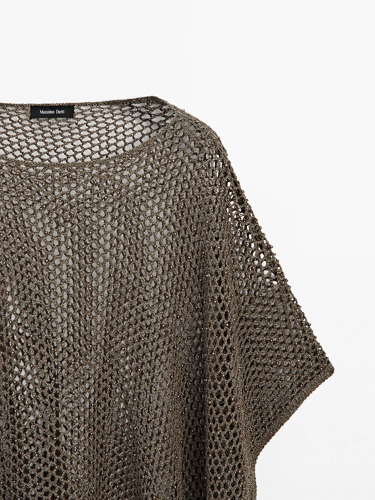Short cutwork cape