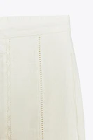 PANTALON 100 % LIN AVEC ENTRE-DEUX ZW COLLECTION
