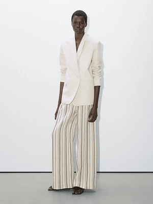 100% linen asymmetric blazer - Studio