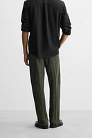 STRIPED TEXTURED PANTS