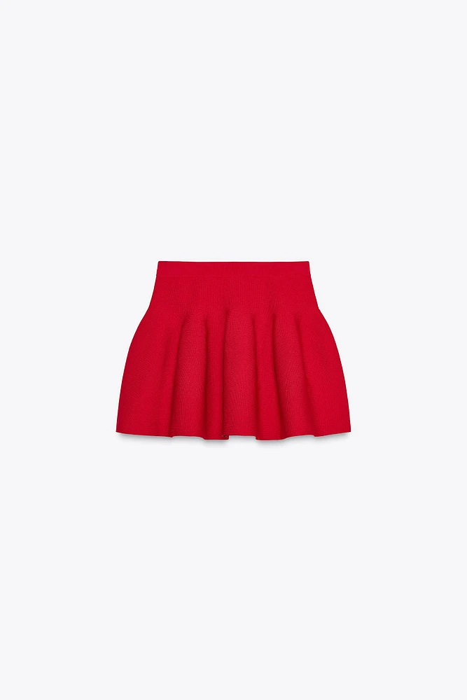 KNIT MINI SKIRT