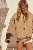 WASHED-EFFECT PADDED JACKET