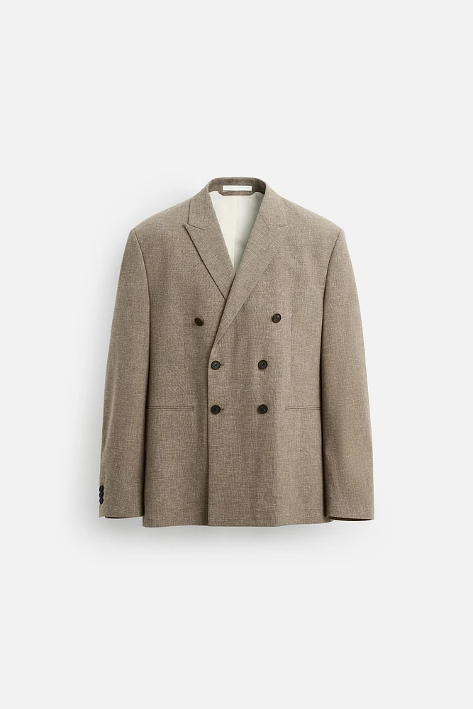 BLAZER AVEC BOUTONNAGE CROISÉ À TEXTURE