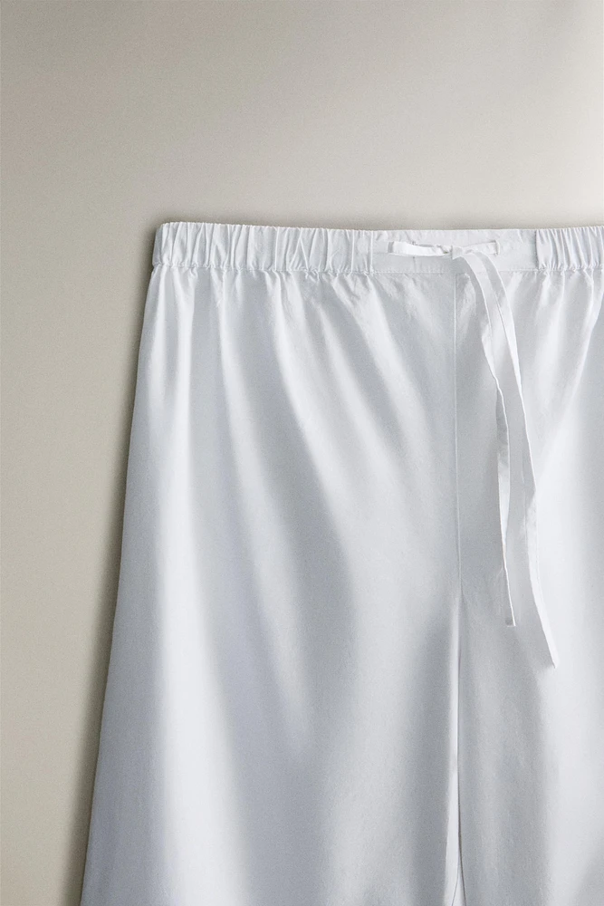 EMBROIDERED COTTON PANTS