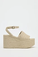 JUTE PLATFORM WEDGES