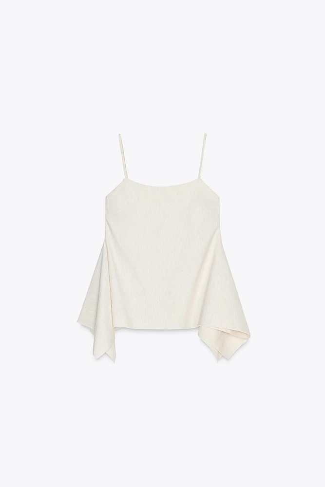 TOP PÉPLUM ASYMÉTRIQUE