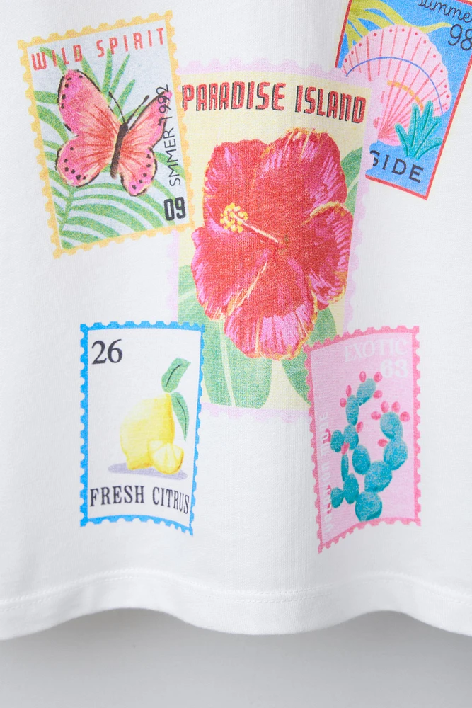 T-SHIRT IMPRIMÉ LACETS
