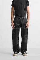 PRINTED RELAXED FIT JEANS