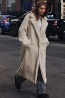MANTEAU LONG EFFET MOUTON