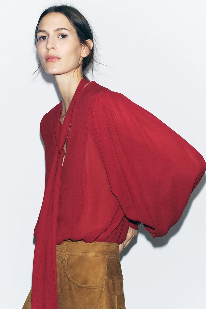 ZW COLLECTION TIE BLOUSE