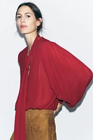 ZW COLLECTION TIE BLOUSE