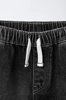 DENIM SHORTS WITH DRAWSTRING