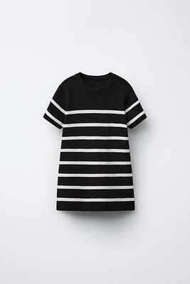 STRIPED KNIT DRESS