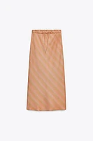 ZW COLLECTION 100% LINEN MIDI SKIRT