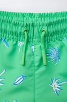 2-6 YEARS / PALM TREE SWIM SHORTS