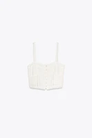 PINTUCK CROP TOP