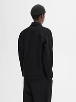 Wool blend buttoned jacket