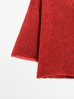 Open-knit sweater with polo collar - Studio
