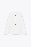 FITTED CREW NECK BLAZER