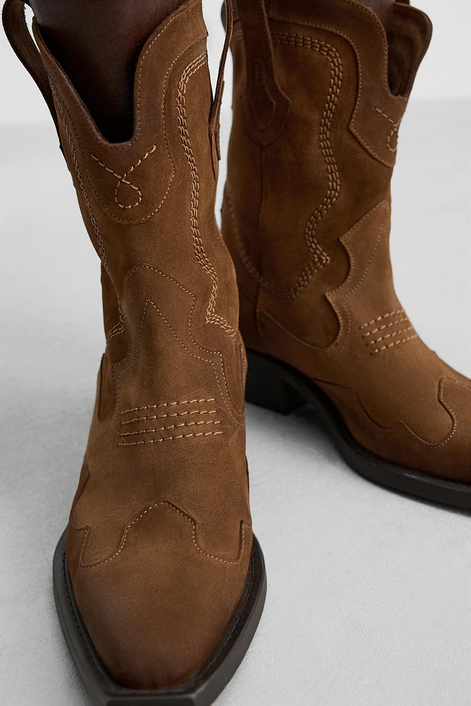 LEATHER COWBOY BOOTS