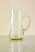 RAISED DESIGN GLASS PITCHER