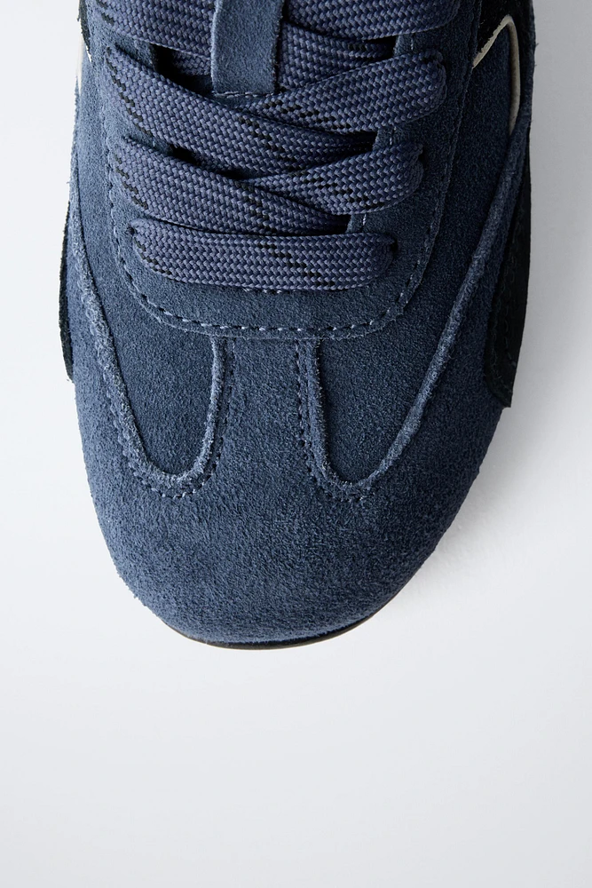 BASKETS EN CUIR
