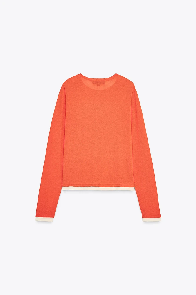 DOUBLE LAYER KNIT JACKET