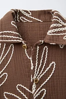 EMBROIDERED LEAF SHIRT