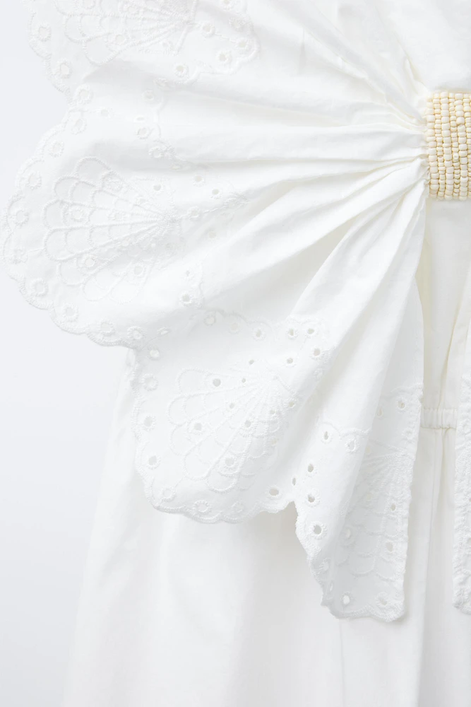 EMBROIDERED BUTTERFLY LONG JUMPSUIT