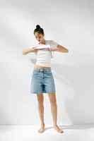 TRF MID-RISE DENIM SHORTS