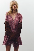 PRINTED MINI DRESS