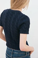 GILET EN MAILLE BOUTON CONTRASTE