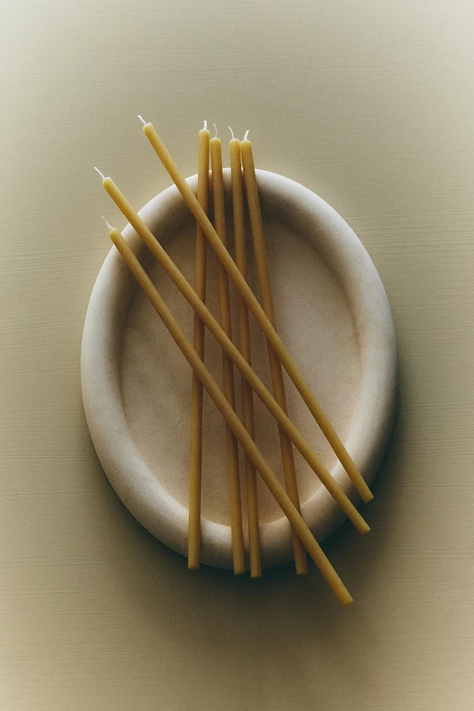 SET OF DECORATIVE CYLINDRICAL THIN TAPER CANDLES (SET OF 10)