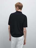 Polo à manches courtes micro-textur