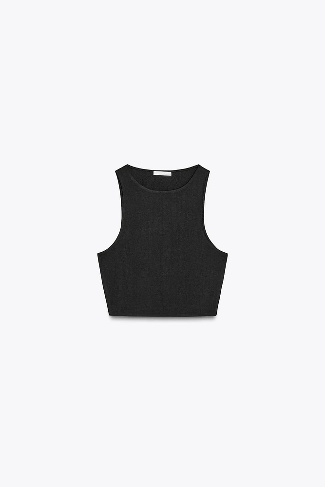 SLEEVELESS CROP TOP