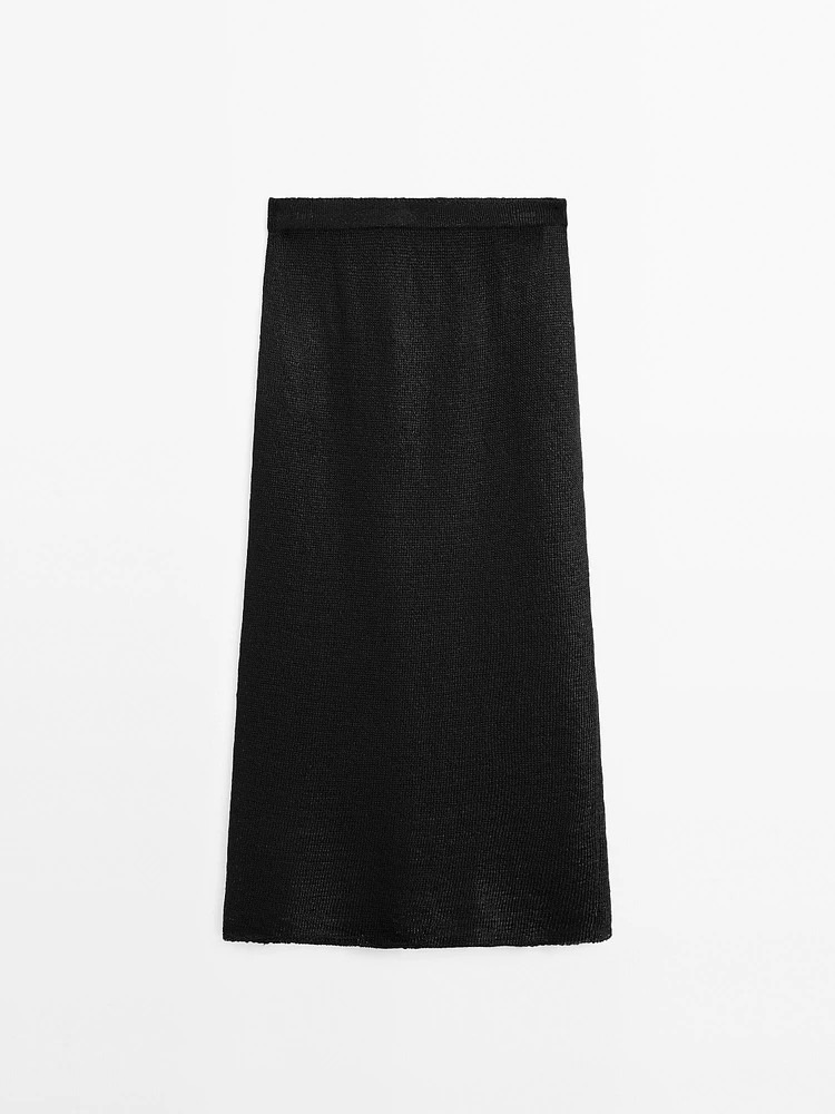 Cutwork midi skirt