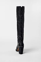 BOTTES À LACETS EN CUIR KATE MOSS X ZARA