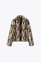 MANTEAU EFFET FAUSSE FOURRURE COLLECTION ZW