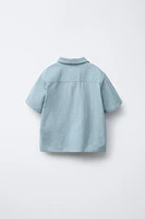 EMBROIDERED LINEN BLEND SHIRT