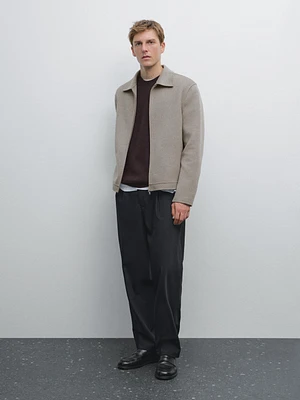 Blouson laine double fermeture Éclair