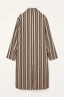 LIMITED EDITION STRIPED COTTON LINEN TRENCH COAT